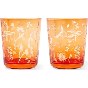 Sklenice Sada skleniček Pols Potten scattered flower 8 x 9 cm 2-pack 140.230.231 oranžová 22X