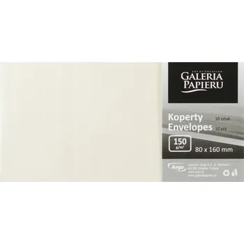 Obálka OBÁLKY Dekorativní pro Zasílání DOPISŮ 80x160mm 150g Perleťové KRÉMOVÉ 10 ks