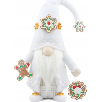 Vánoční dekorace VÁNOČNÍ SKŘÍTEK ZIMNÍ DEKORACE BÍLÝ - TRPASLÍK NA VÁNOCE