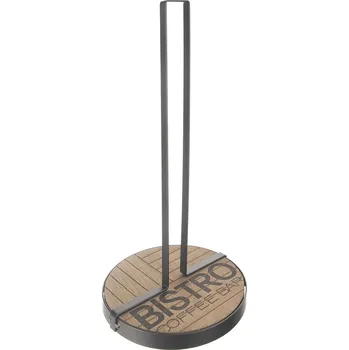 Držák kuchyňských utěrek Stojan na papírové utěrky, kovový, černý