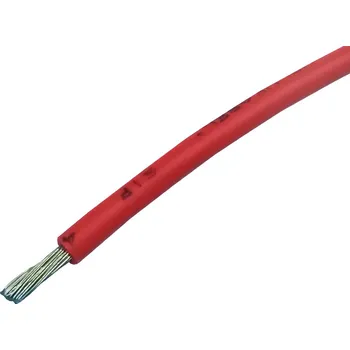 elektrický kabel Kabel silikonový SIF - metráž Cu licna / lanko 4.0mm², silikonová izolace, červený