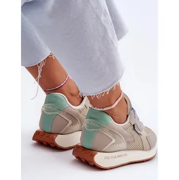 Dámské tenisky Dámské tenisky na platformě Memory Foam Big Star Platform Beige Velikost: 36