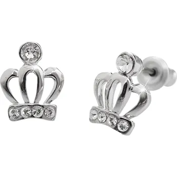 Módní doplněk JSB bijoux s.r.o. Náušnice puzety z bižuterní slitiny králova korunka s krystaly Swarovski Crystal