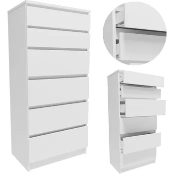 Komoda Komoda Matkam K606BIA 60 x 40 x 130 cm bílá matná