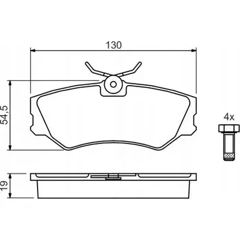 Brzdová destička BRZDOVÉ DESTIČKY PŘEDNÍ 0 986 460 941 BOSCH VW