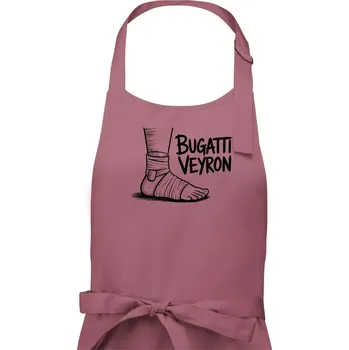 Kuchyňská zástěra Bugatti vejron - Pánská zástěra na vaření - Univerzální velikost ( Starorůžová )