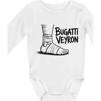 Kojenecké oblečení Bugatti vejron - Body kojenecké s dlouhým rukávem - Dlouhý r. do 3 měs ( Bílá )
