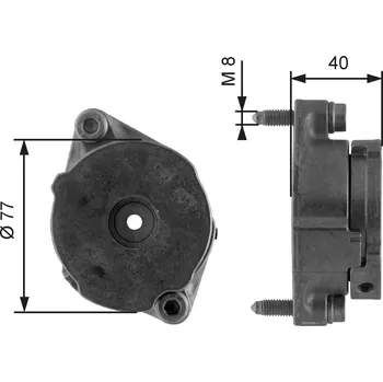 Napínák, žebrovaný klínový řemen GATES T38345
