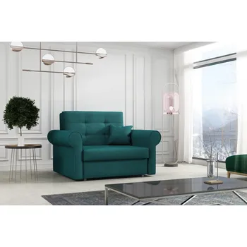 Pohovka FN Rozkládací křeslo Vivian Silver I tmavě zelená