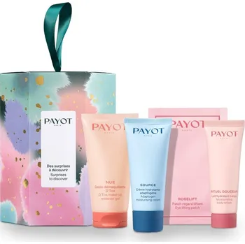 Payot Cracker de Noël Payot Nue Gelée Démaquillante D'Tox čisticí a odličovací gel pro normální až smíšenou pleť 50 ml + Payot Roselift Patch Yeux oční maska s kolagenem 1 ks + Payot Source Crème Hydratante Adaptogène intenzivní hydratační krém pro normál