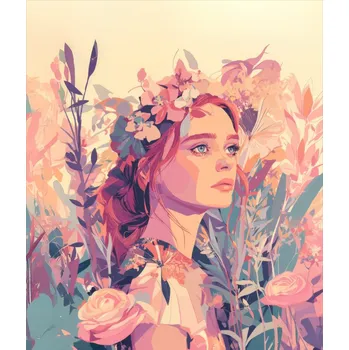 Počesaná teplákovina Takoy PANEL 360g žena a květiny