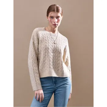 Dámský svetr Svetr s kulatým výstřihem - M - House - béžová - 166GH-08M