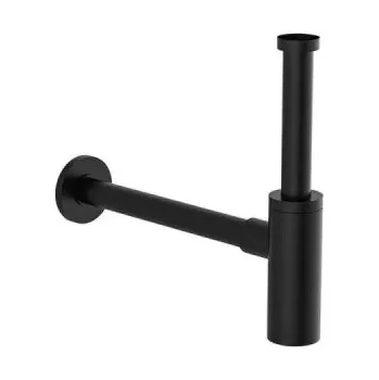 Sifon Umyvadlový sifon Corfu, 1 ¼″, průměr: 32 mm, černá - B Bäderwelt