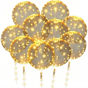 Balónek Svítící LED balónek 10 ks Bobo dekorace svítící balónek