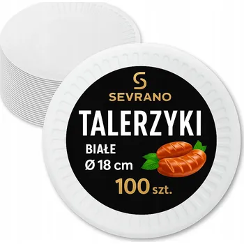 Jednorázové nádobí Papírový talíř Biopack bílý 18 cm 100 ks