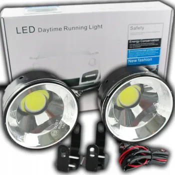 Denní svícení VELMI SILNÁ KULATÁ LED SVĚTLA PRO DENNÍ SVÍCENÍ COB, VODOTĚSNÁ, 800LM