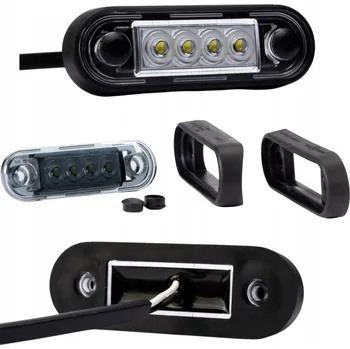 Přídavný světlomet Obrysové světlo bílá plochá slim LED obrysovka 12/24V homologace