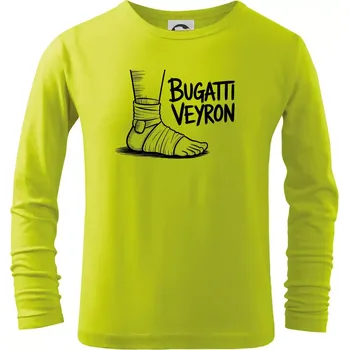 Chlapecké oblečení Bugatti vejron - Triko dětské Long Sleeve - 122 cm/6 let ( Limetková )
