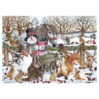 Puzzle ALIPSON Puzzle Dva sněhuláci 500 dílků