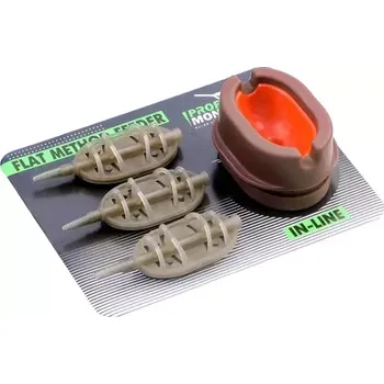 Krmítko pro ryby Sada Krmítek Flat-Method (Formička s tlačítkem)