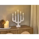 LED dekorace bílý svícen interiérový MDF sezónní doplněk domácí dekorace se světly Beliani