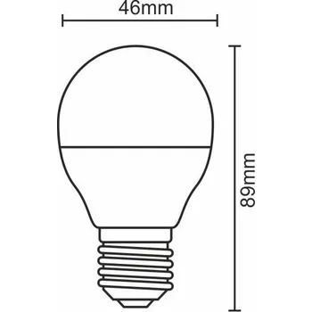 Žárovka Nedes LED žárovka 5W-G45/E27/SMD/6000K - ZLS809