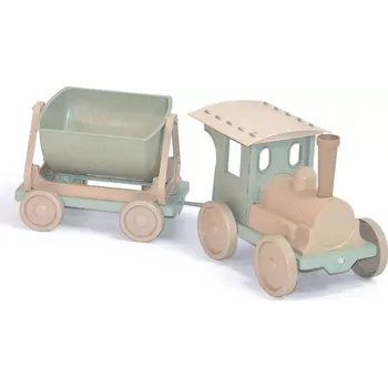 Vláček a vláčkodráha DOLONI vláček s vagónem z ekologického materiálu