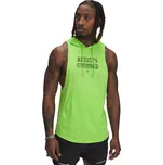 Pánská sportovní mikina přes hlavu Under Armour PJT RCK WIRE SL HD zelená 1389986-362 - XXL | UK 8 | US 10,5