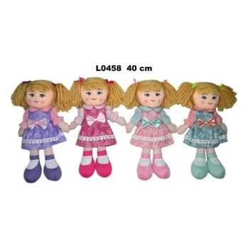 plyšák Lalka L-458 4rodz 40cm mix 171214