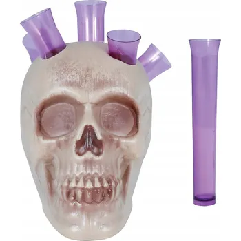 Obraz Lebka s skleničkami 20 cm, dekorace na Halloween