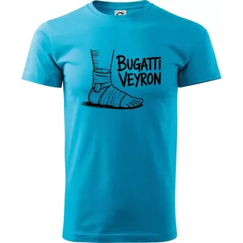 Bugatti vejron - Klasické pánské triko vyšší gramáže - XS ( Světlý tyrkys )