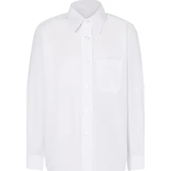 Chlapecká košile GEORGE dětská košile s dlouhým rukávem polyester bílá, velikost 158