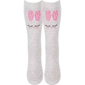 Dámské oblečení Dívčí podkolenky Zajko - 30-32 / světle šedá