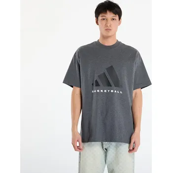Pánské tričko Tričko adidas Basketball T-Shirt Dark Grey Heather S