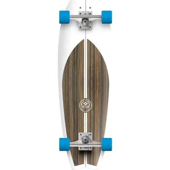 Longboard Hydroponic Fish Complete Cruiser Skateboard (31.5"|Classic 2.0 White / Brown)