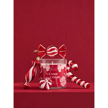 Svíčka Sinsay - Vonná svíčka Candy Cane - červená - 840FV-33X - 840FV-33X-ONE