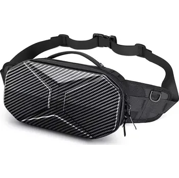 Ledvinka Ozuko skořepinová taška kolem pasu s USB Stoltz Carbon 4L