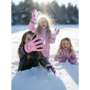 Módní doplněk Sinsay - Voděodolné rukavice s fleecovou podšívkou - růžová - 153FU-39X - 153FU-39X-S