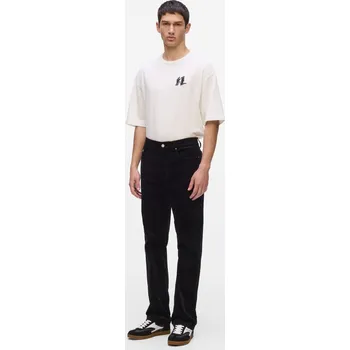 Pánské kalhoty KALHOTY KARL LAGERFELD CORDUROY PANTS BLACK