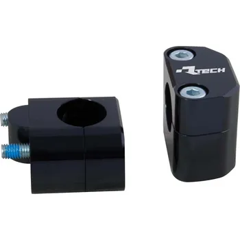 Autodíl Sada na zvýšení řídítek + 25 mm (průměr 22 > 28,6 mm) vč. šroubů, RTECH (černá) RTECH M400-523