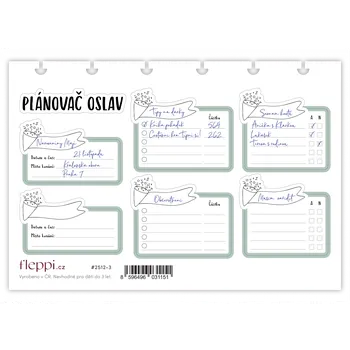 samolepka Fleppi Prosinec 2025 | arch 3 - Plánovač oslav