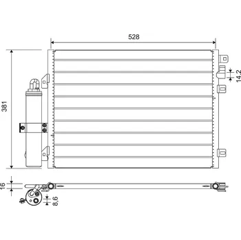 Výparník klimatizace Kondenzátor, klimatizace VALEO WYPRZEDA˝ 814051