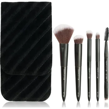 Kosmetický štětec Brushworks Mini Travel Face & Eye Brush NO. 26 štětec na pudr 1 ks + NO. 8 štětec na korektor 1 ks + NO. 14 štětec na oční stíny 1 ks + NO. 20 kulatý štětec na oční stíny 1 ks + NO. 22 oboustranný štětec na obočí 1 ks + cestovní pouzdro 1 ks