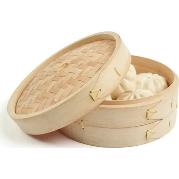 Jednorázové nádobí Toppapír Bambusové víko k pařáku Ø200mm 2ks