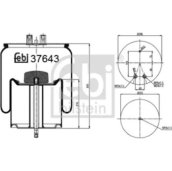 Měch - pneumatické odpružení FEBI FE37643