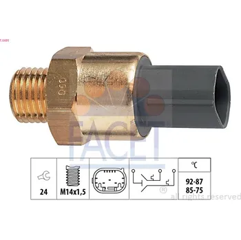 Autoelektrika Teplotní spínač - větrák chladiče FACET (7.5691)