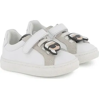 Dívčí tenisky Dětské kožené tenisky Karl Lagerfeld Z30991 bílá 00X, EUR 29