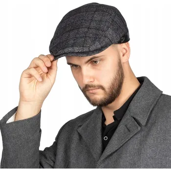 Čepice Pánská Kšiltovka Alessio Stylová Elegantní FLAT CAP Podzim Zima Čepice RETRO