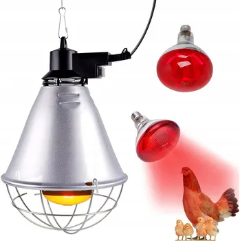 Lampička LAMPA PRO CHOV DRŮBEŽE, TEPLÉ SVĚTLO PRO OHŘEV KUŘAT, VÝHŘEVNÁ LAMPA