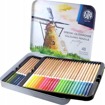Kresba Pastelky z cedrového dřeva Prestige Astra, 48 barev